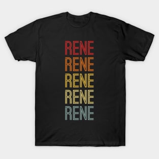 Rene Name Vintage Retro Pattern T-Shirt